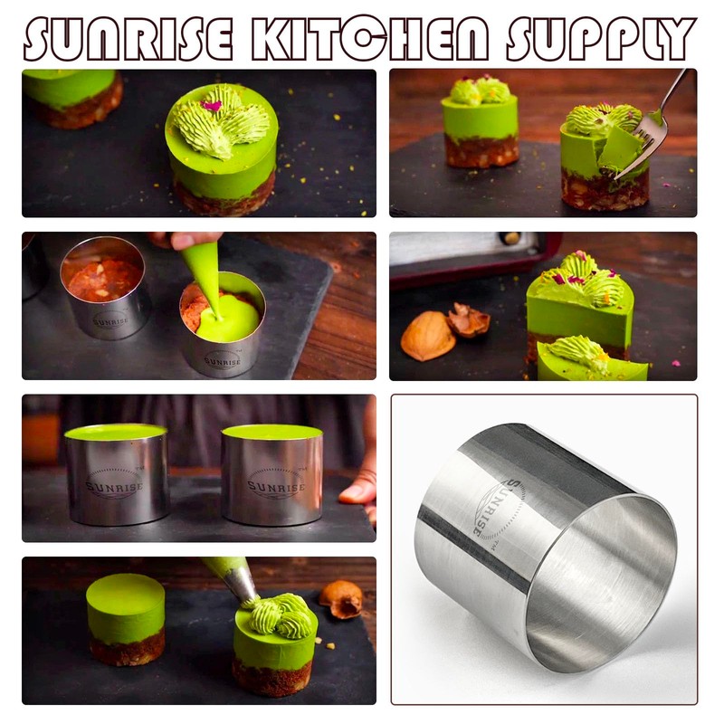 Seamless Round Food Ring, Stainless Steel (2.75 D x 2