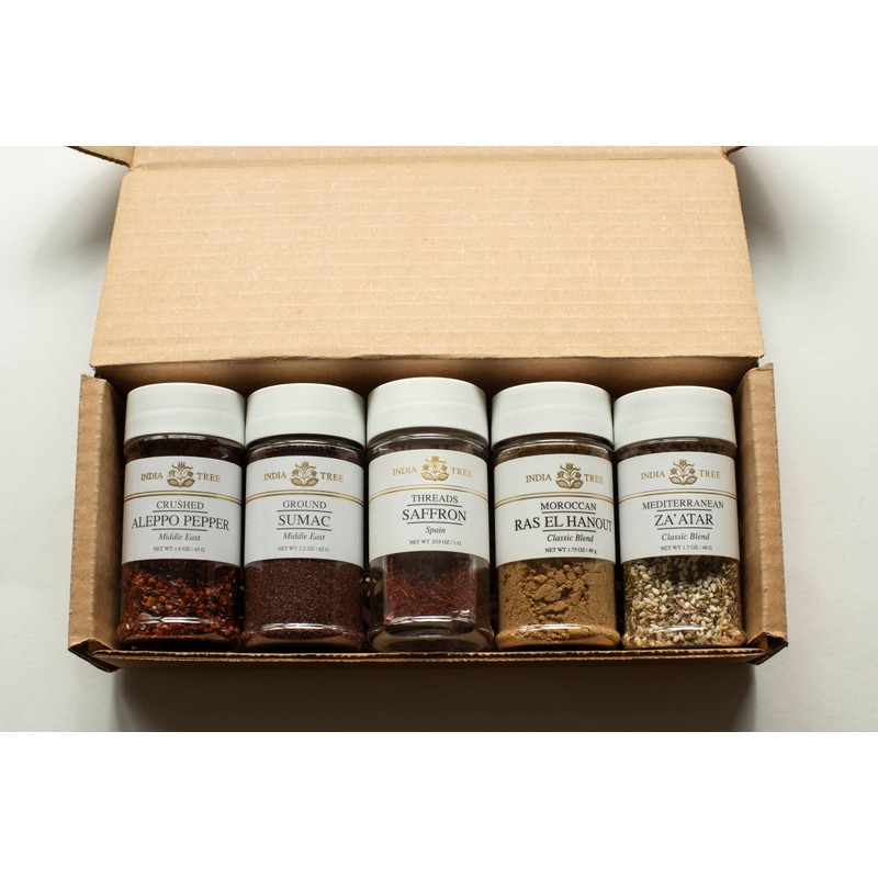 India Tree Mediterranean Spice Gift Pack - Aleppo Pepper, Sumac,