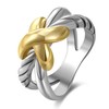 Aprilery Gold and Silver Cross Rings for Women, Fashion Statement
