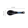 Japanese Soup Spoon set of 5, Blue and Black Vintage