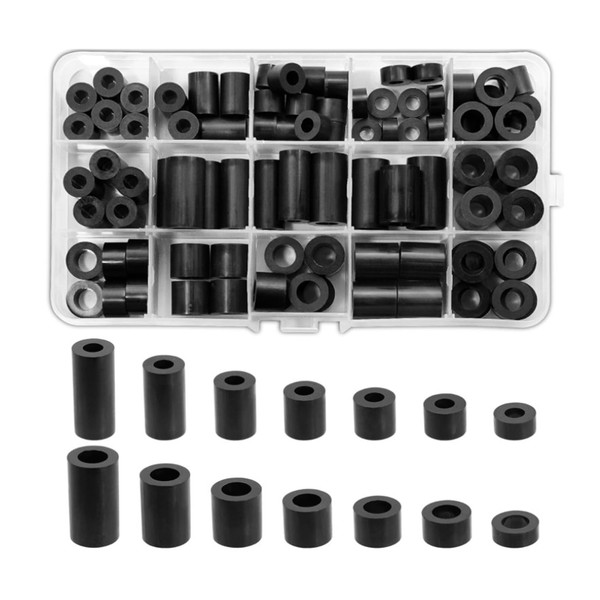 90 Pcs ABS Round Spacers Washers Assortment Kit, Insulation Spacer