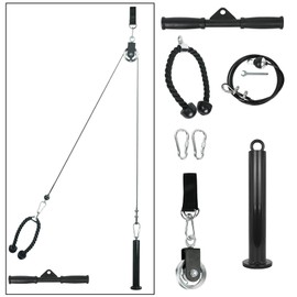 Luwint Fitness Pulley System, LAT Pulldown Squat Rack Attachments for DIY Home Gym Garage