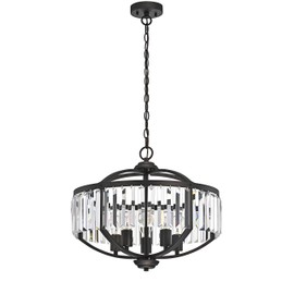 Chloe Lighting Kenna Transitional 5 Light Rubbed Bronze Ceiling Pendant Fixture 20" Width