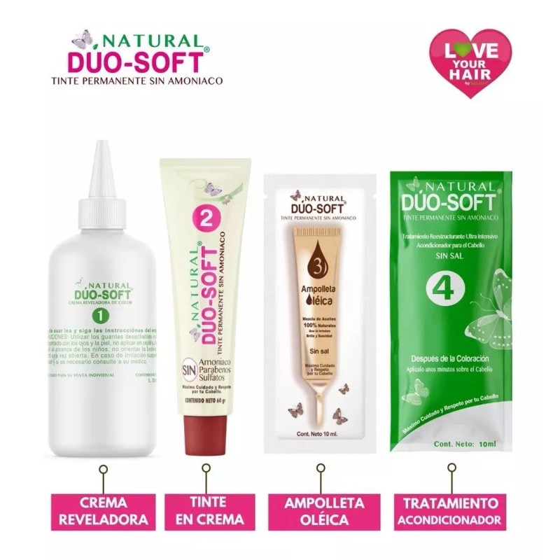 Duo Soft 3 Tintes Naturales Tono Rubio Obscuro Ingredientes Naturales