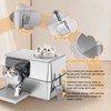Aothey Stainless Steel Litter Box with Lid, Enclosed Metal with