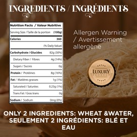 Cooked & Chopped Kataifi for Dubai Chocolate, Ready-to-Use Shredded Topping for Desserts, Crushed Kataifi, Vacuum-Sealed Kadayif Pastry for Freshness, (7oz)