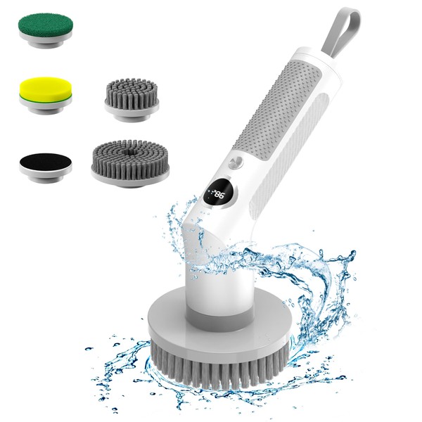 FIVAVA Electric Cleaning Brush, Household Cleaning Brush with 5 Interchangeable