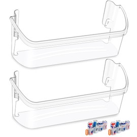 [2 PACK] UPGRADED 242126602 Refrigerator Door Bin Shelf Replacement For Frigidaire Door Shelf Replacement -LFSS2612TF0 LFSS2612TF4 Frigidaire Door Bin Bottom Shelf Parts 2421266 PS12364199 Shelves