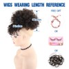 AISAIDE High Afro Puff Drawstring Ponytail Bun with Bangs for