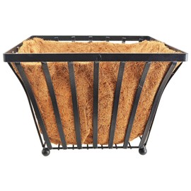 Arcadia Garden Products CB48 Series Solstice Square Planter 18", Black