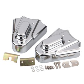 Bid4ze ABS Rear Axle Swingarm Covers Compatible With Harley Softail Heritage Springer Night Train Fatboy Standard Custom 1986-2007 Chrome