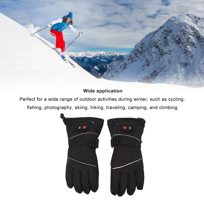 Heating Gloves Electric Touchscreen Heated Gloves Waterproof Windproof Warm Keeping