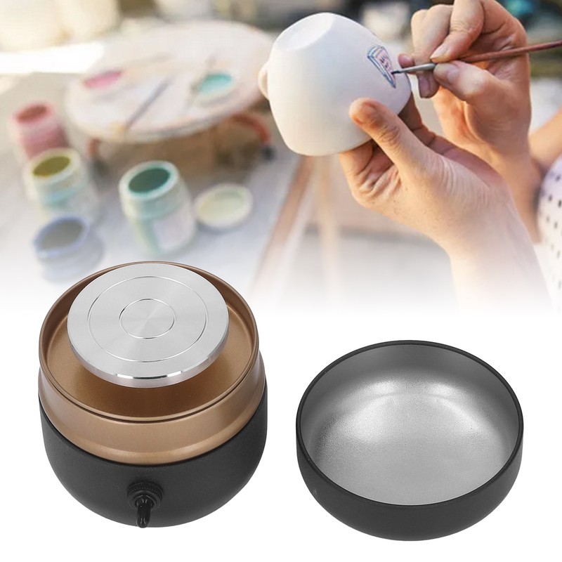 Mini Electric Pottery Wheel Machine Small Portable Black Pottery Forming