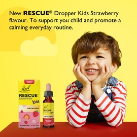 Rescue Remedy Kids Dropper 10ml (Strawberry), for Calm Days, Comfort & Reassurance, Natural Emotional Wellness Day Support, Flower Essence Vegan Formula, Travel, Bach to School, Exams, Alcohol Free
