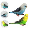 LOGOFUN 2pcs Simulation Birds Figrines Plastic Parakeets Statue Model Wildlife