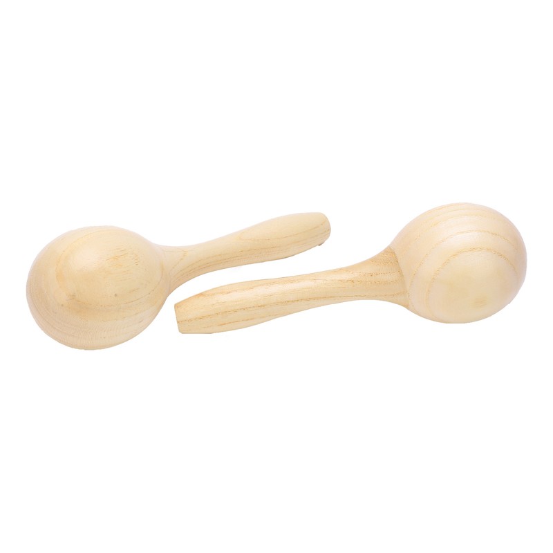 2Pcs Sand Hammer Early Education Instrument Wooden Toddler Percussion Musical
