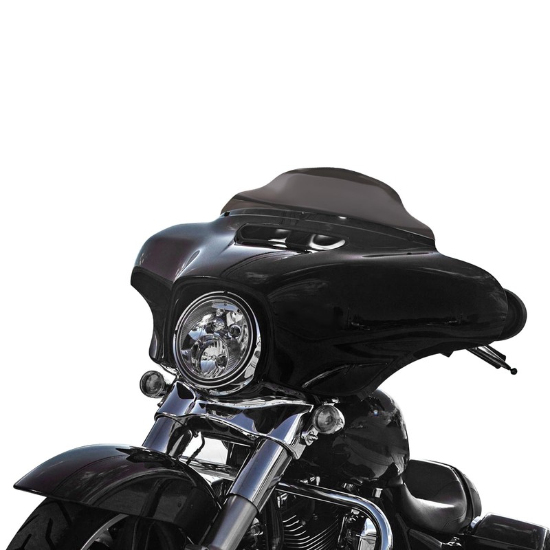 Smoke 9" Motorcycle Wave Windshield Windscreen Compatible for Harley 2014-2023