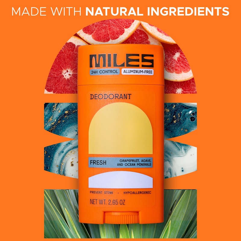 Miles Kids Deodorant for Boys and Girls - Aluminum Free