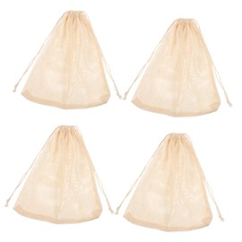 Levemolo 4pcs Reusable Seafood Boil Bags Durable Cotton Thread Cooking Bags for Crab Shrimp Shellfish for Easy Seafood Preparation