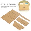 4Pcs Acrylic Template Card Holder DIY HandMade Leather Pattern Drawing
