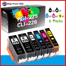 For CANON 6PK PGI225 CLI226 Ink Cartridge 225 226 PGI-225 CLI-226 for PIXMA IX6520