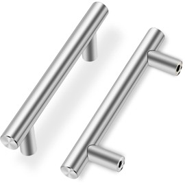 Drenky Kitchen Handles, Pack of 2 Handles, Furniture Handles for Kitchen Cabinets, Furniture Handles, 96 mm, Cabinet Handles, Furniture Handles, Stainless Steel Handles, Chest of Drawers with Screws
