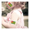 Womaha 30 Temporary Togo Flag Tattoos Fans Face Tattoo Stickers
