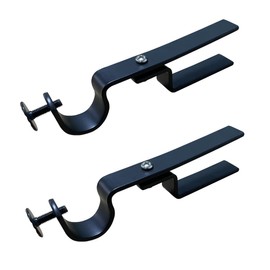 NONO Bracket Mini - Inside Mounted Blinds Curtain Rod Bracket Attachment for Mini Blinds (Black)