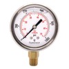 2-1/2" Oil Filled Pressure Gauge - Stainless Steel Case, Brass,