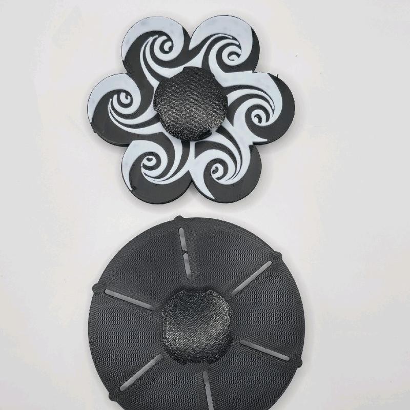 3D Printed Hypnotic Spiral Spinner (Animation only viewable through methods