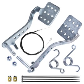 HOLATO Go Kart Pedals 71" Throttle Cable with Brake Throttle Return Springs kit for Predator 196cc 212cc 6.5hp Road Rocket Azusa Radio Flyer Vintage Carter Super Wheel Kids Go-Kart Cart Part Silver