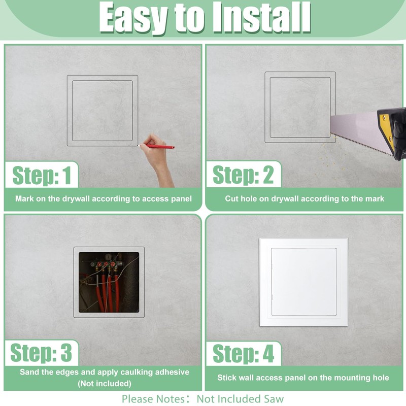 Memrita Plumbing Access Panels for Drywall,Reinforced Plastic Wall Access Doors