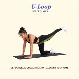 U can - Ligas Banda de Resistencia de Latex para Fortalecer | Ejercicio en casa y Gimnasio | Loops, Pilates, Barre, Ejercicio funcionales, Gimnasio | 