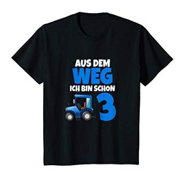Children's Birthday Boy 3 Years Blue Tractor T-Shirt