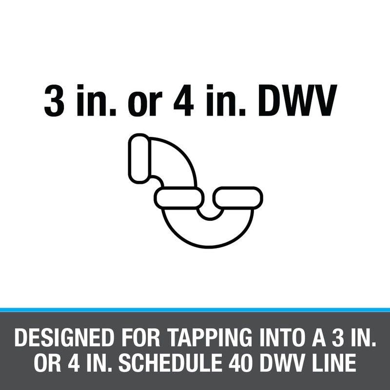 Oatey 4 in. x 4 in. PVC Saddle Tee Kit