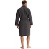 Morgenstern Men's Waffle Pique Bathrobe, Grey - xl
