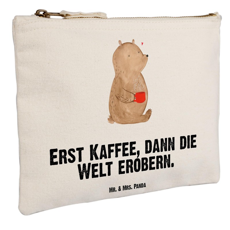 Mr. & Mrs. Panda Make Up Bag Bear Coffee, White,