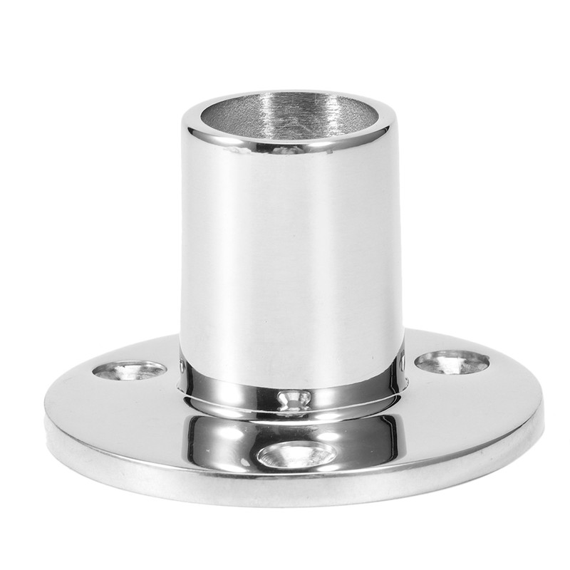 90 Degree Round Tube Base Hand Rail Fitting 316 Stainless