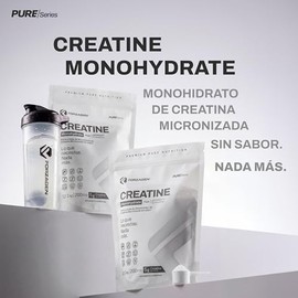 Forzagen Pure Series - Creatina Monohidratada Micronizada (1 kg) - 200 Servicios de 5g - Pürest Creatine™, Sin Sabor, Alta Solubilidad, Kosher, Vegana