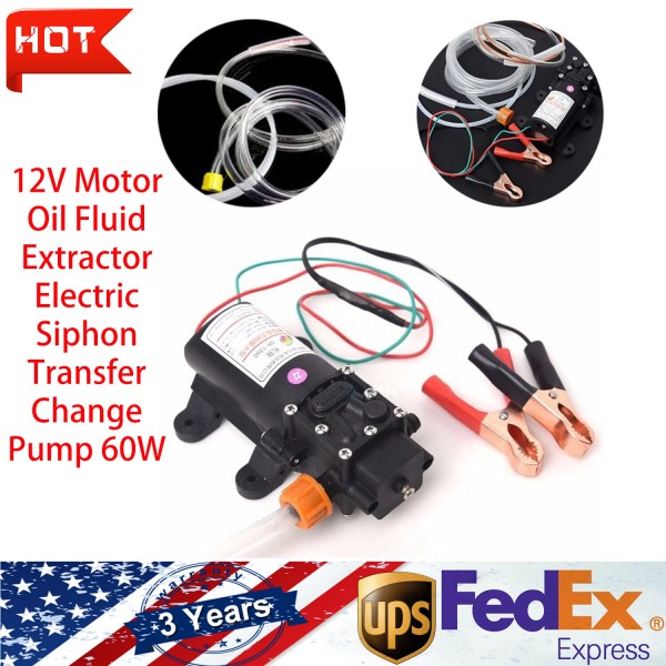 TBvechi 12V Motor Oil Fluid Extractor Electric Siphon Transfer Change