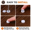 150 PCS Plastic Hinged Screw Covers Caps White Folding Cover