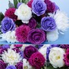 AOFOX Artificial Cemetery Flowers for Grave, Artificial Peony Rose Flowers