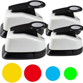 Circle Punch 4 Pcs Craft Punches for Scrapbooking - Different Size Hole Puncher for Card Making and Art Projects