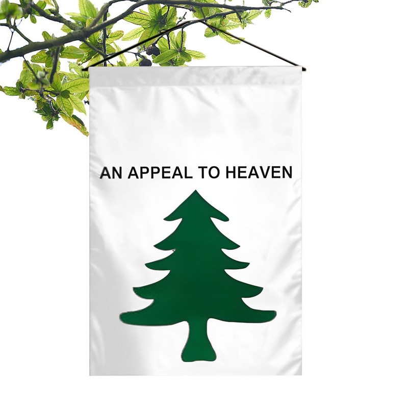 Outside Garden Flag, Printed Patterns House Decoration Banner Pine Tree