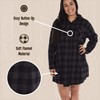 Lazy One Button-Up Sleep Shirt, Flannel Nightshirts for Women, Warm