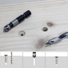 ChgImposs 5PCS Countersink Drill Bit Set, 1/4 Inch Hex Shank