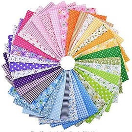 Fabric Packages Patchwork Fabrics, Square Cotton Fabric, Fabric Quilting Patchwork, 50 Pieces DIY Cotton Cloth Sewing DIY Fabric Squares Cotton Cloth Sewing Craft Decoration