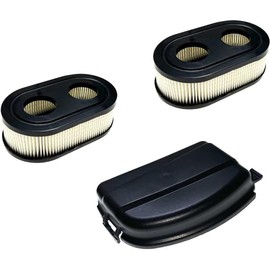 2 Pack 798452 593260 Air Filters and 1 Pack 595658 594106 Lawn Mower Air Cleaner Cover Fit for Briggs and Stratton 550ex 675exi 725exi Series for Troy Bilt TB110 Lawnmower