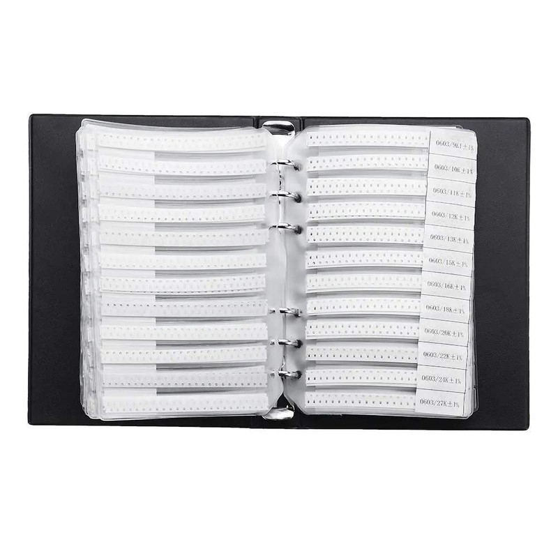 DollaTek 1% 0603 SMD Resistance Assorted Folder (0 Ohm-10M Ohm)