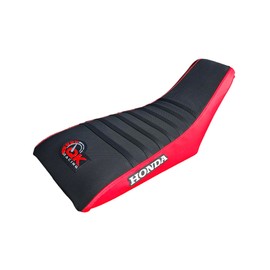 QK RACING TRX 400x TRX400x TRX 400 X Multi Grip Seat Cover - Compatible Fit for 1999-2014 Hond@ TRX 400X Wheeler Quad (RED/All Black TOP)
